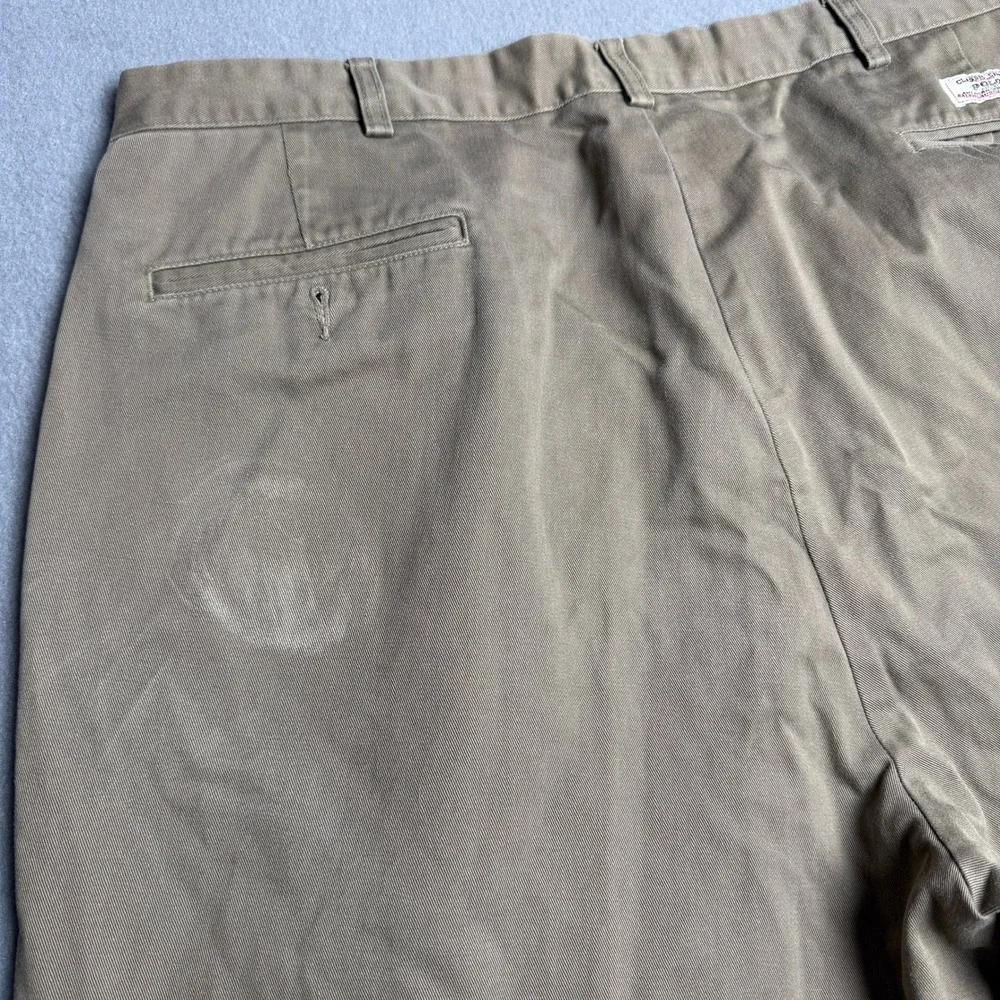 Polo Ralph Lauren Andrew Pant Mens 40x30 Khaki Tan Pleated Cotton Chino Trousers